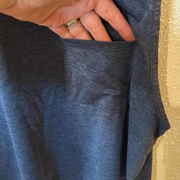 Threads 4 Thought Dark Blue Cropped Muscle Tee - Picture 3 of 4